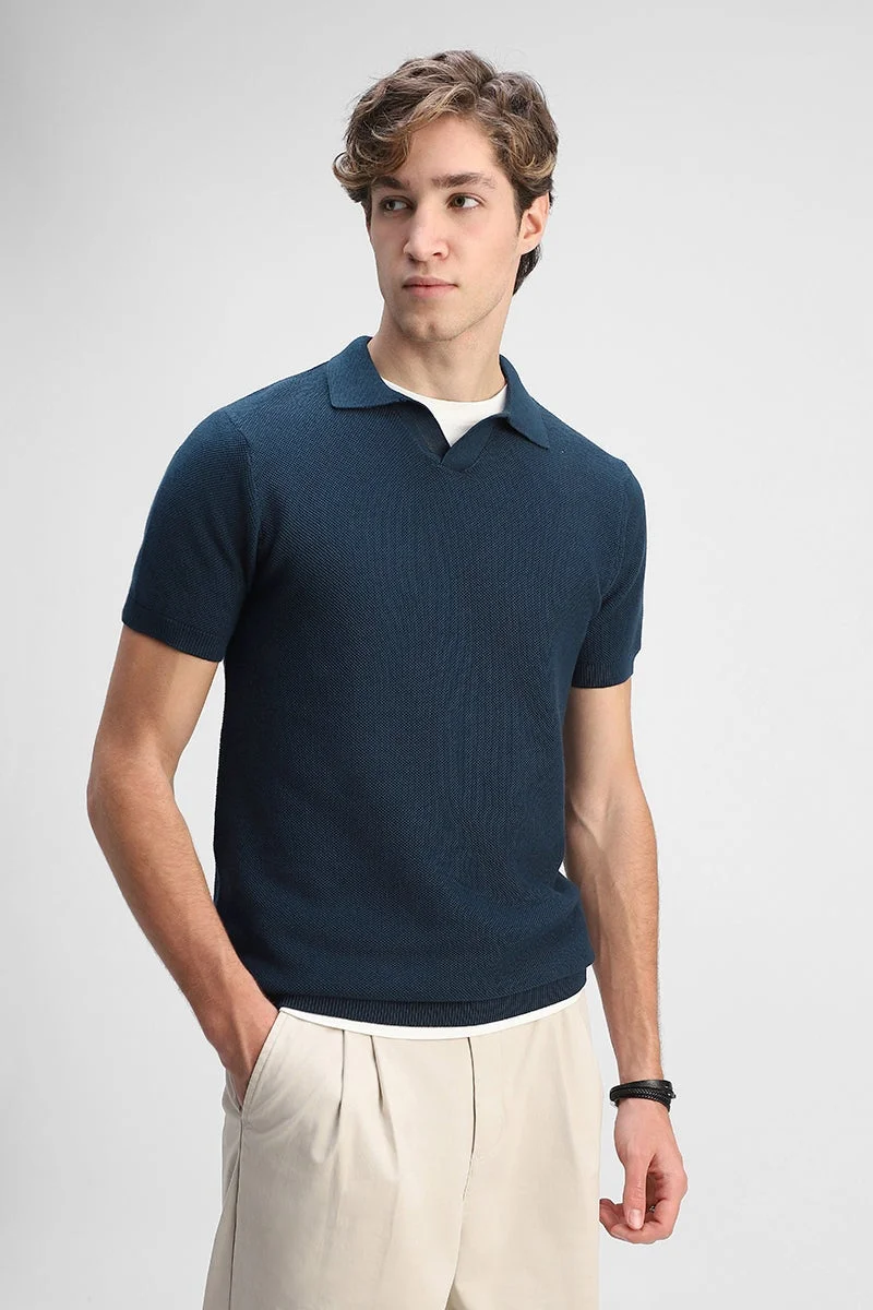 SNITCH Flat Knit Polo T-Shirt